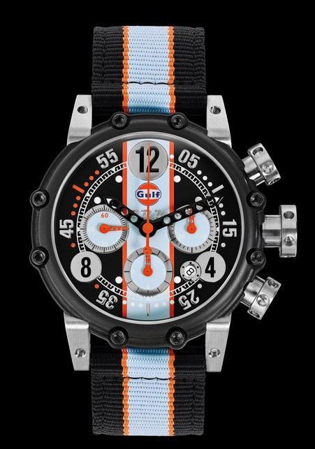 Review High Quality B.R.M Replica Watches For Sale BRM BT12-46 Gulf Black Orange Hands